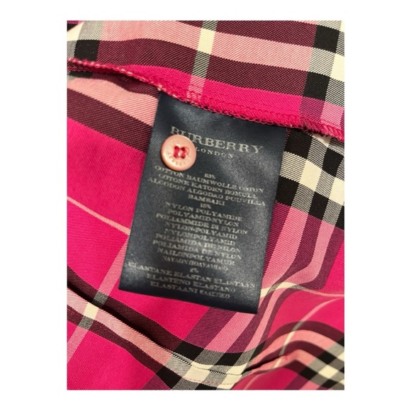 Burberry Women's Pink Plaid Top Size 6 - Picture 4 of 13